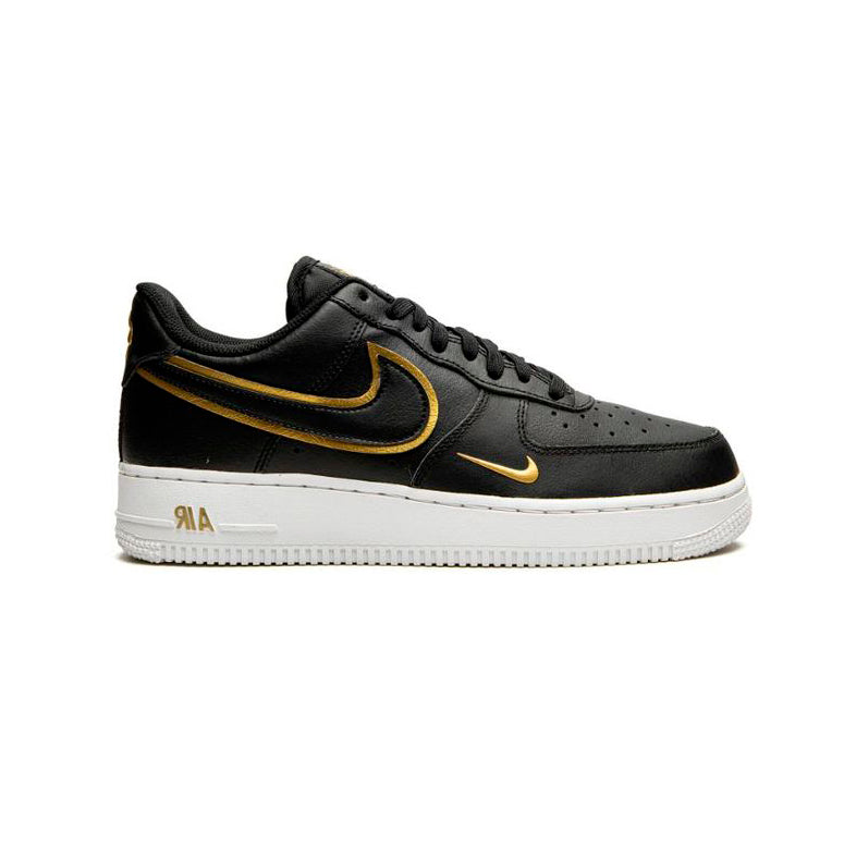 Nike Air Force 1 Low Double Swoosh Black Metallic Gold Ar Store