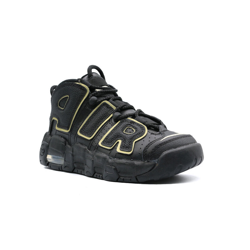 Nike Air More Uptempo Black Metallic Gold GS Ar Store